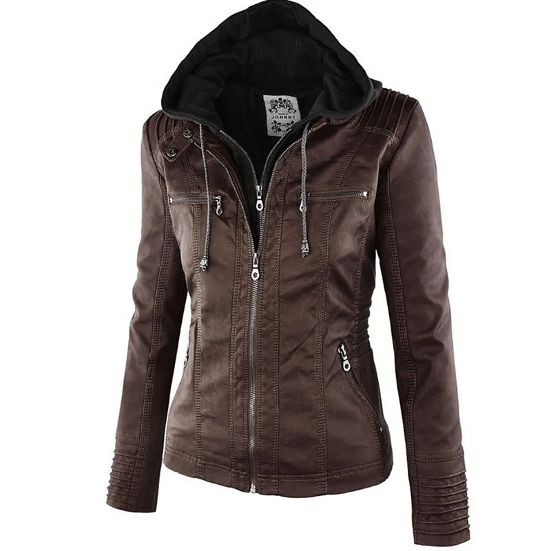 Women's Winter Faux Leather Jacket