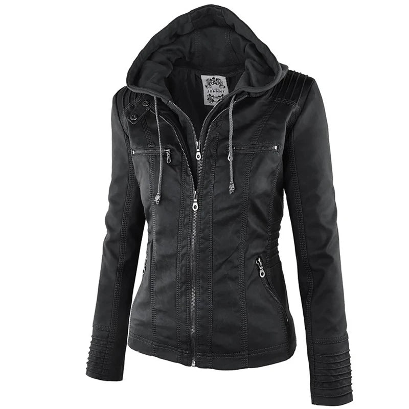 Women's Winter Faux Leather Jacket