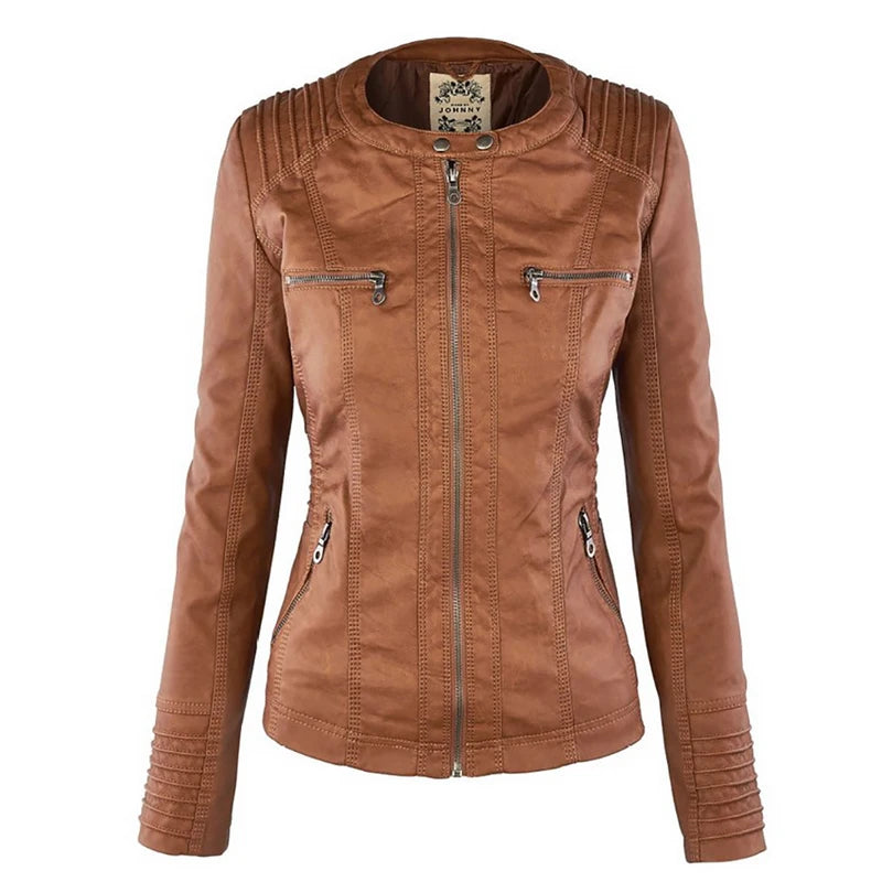 Women's Winter Faux Leather Jacket