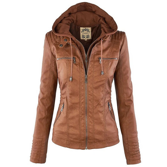 Women's Winter Faux Leather Jacket