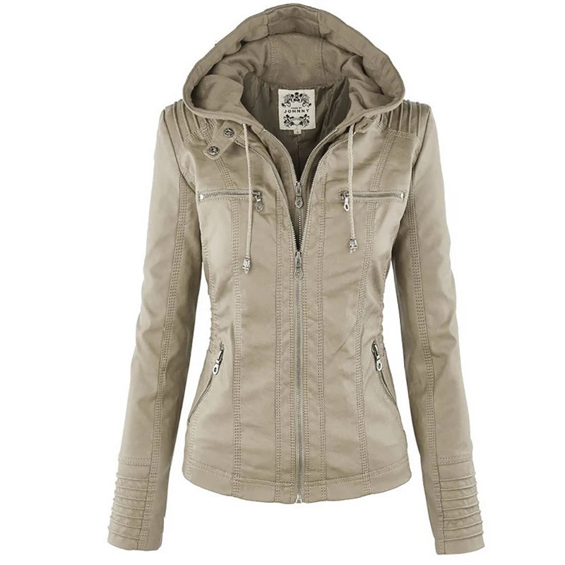 Women's Winter Faux Leather Jacket